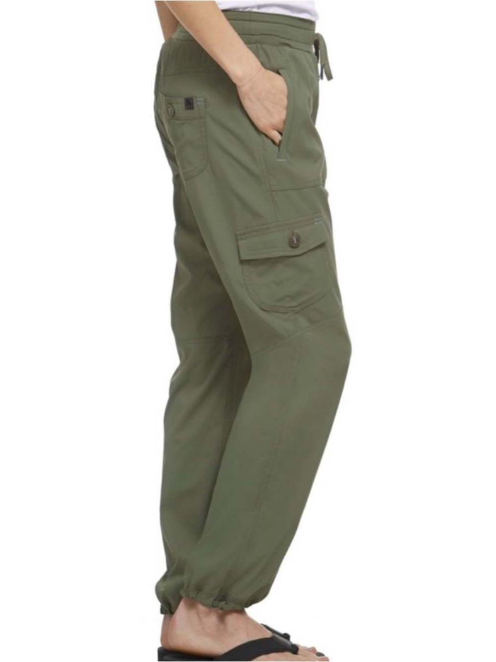 L.L. Bean Vista Camp Pant Large Hiking Gorpcore Like New Thyme Olive - Picture 10 of 10